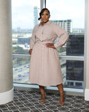 The Day Out Skirt Set (I'MarE Exclusive) (Khaki/White)