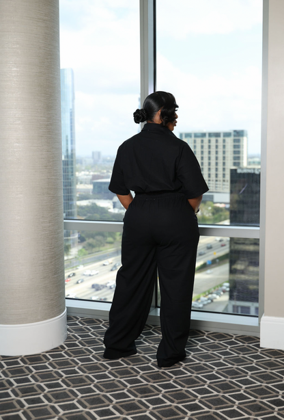 The Tailored Pants Set (I'MarE Exclusive) (Black)