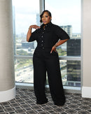 The Tailored Pants Set (I'MarE Exclusive) (Black)