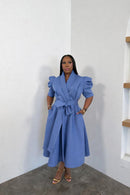 The Defined Woman Dress (Denim Blue)