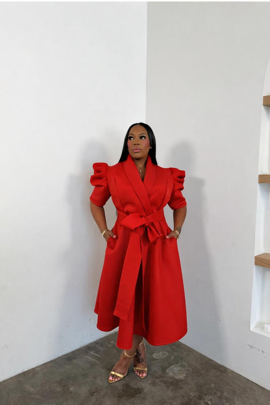 The Defined Woman Dress (Red)
