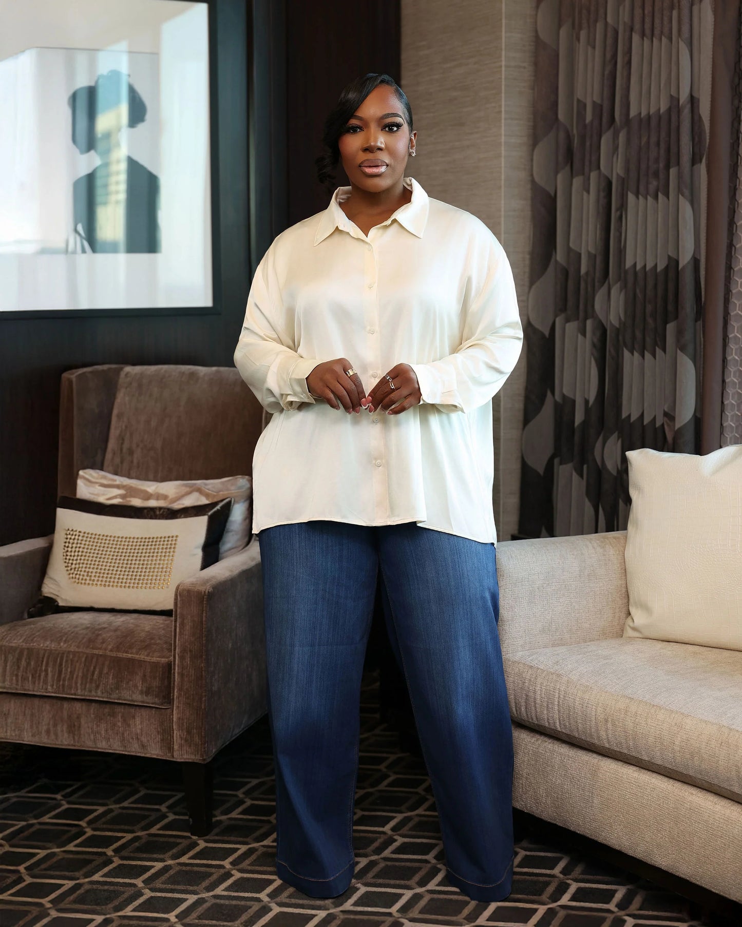 Signature Button Down Top